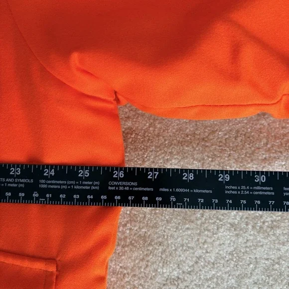VTG Woolrich Hunting Jacket Large Orange Quilted Lined Flap Pocket Field Outdoor